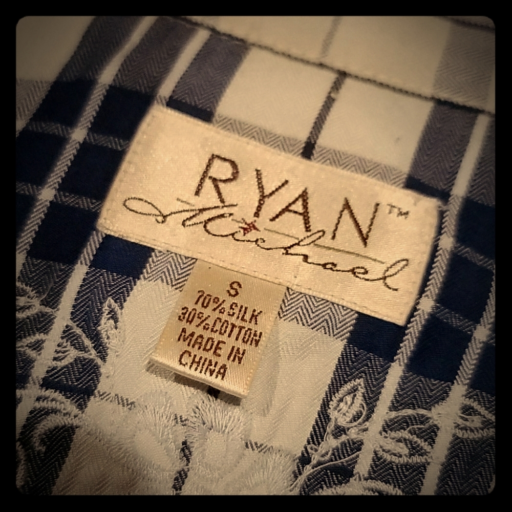 Ryan Michael silk and cotton western shirt